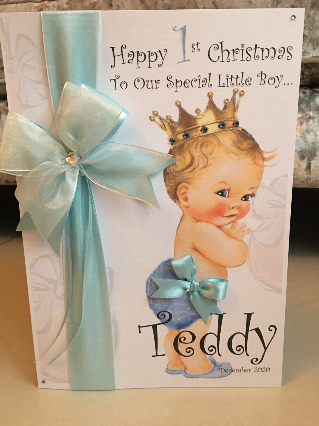 Ribbon & Bow Prince Card