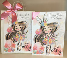 Load image into Gallery viewer, Easter Brown Hair Bunny Ears Card
