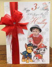 Load image into Gallery viewer, Ribbon &amp; Bow Paw Patrol Photo Card
