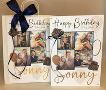 Load image into Gallery viewer, Gold Balloon Designer Inspired Photo Card
