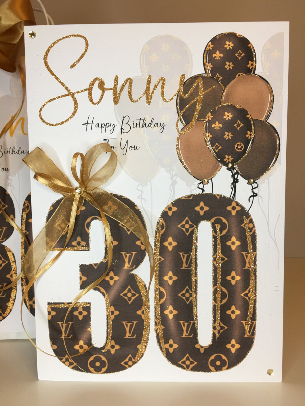 Designer Inspired Age & Balloons Card