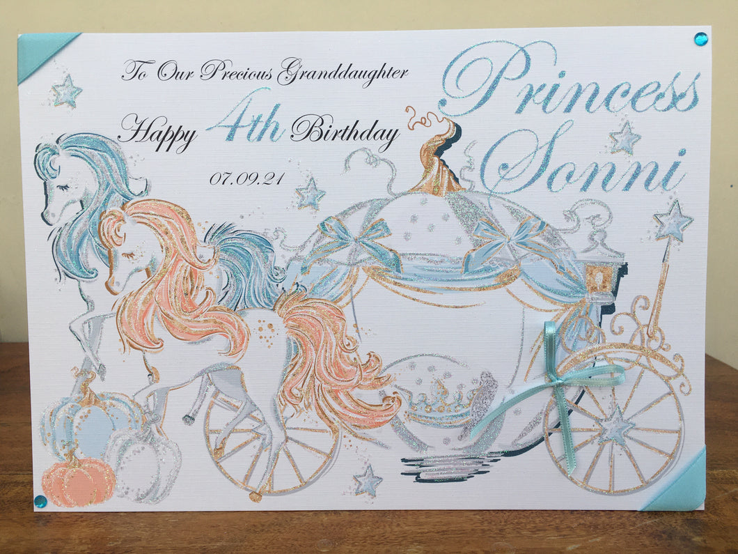 Pumpkin Carriage with Horses Card