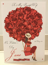 Load image into Gallery viewer, Lady in Red Dress on Roses Air Balloon
