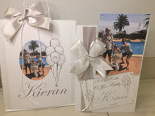 Load image into Gallery viewer, Ribbon &amp; Bow Silver Photo Pop Up Card
