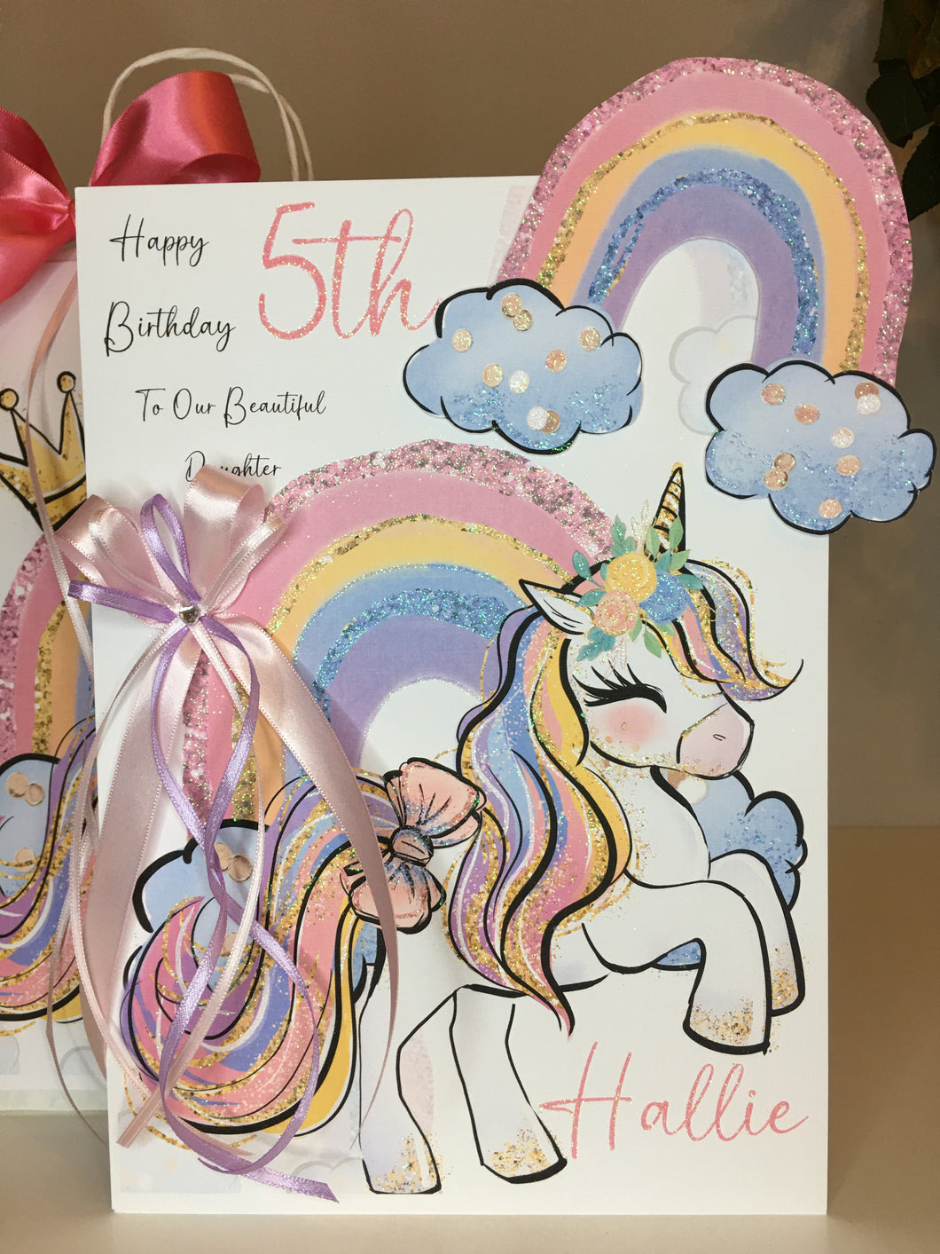 Unicorn Rainbow Pop Up Card