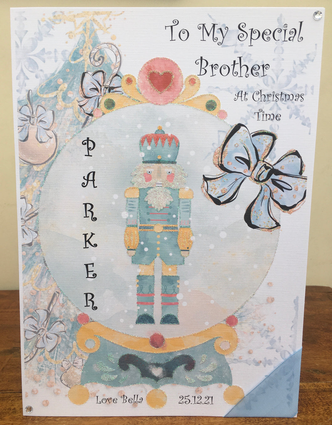 Christmas - Snow Globe Nutcracker Card