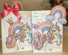 Load image into Gallery viewer, Unicorn Rainbow Pop Up Card
