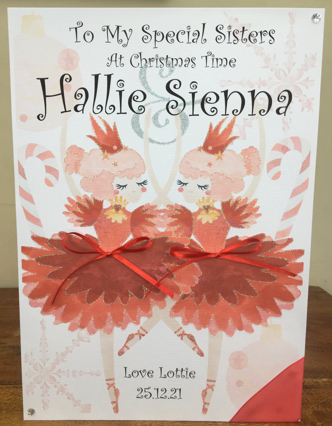 Christmas Twin Sugar Plum Fairy Card