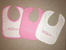 Load image into Gallery viewer, Pink Personalised Bibs
