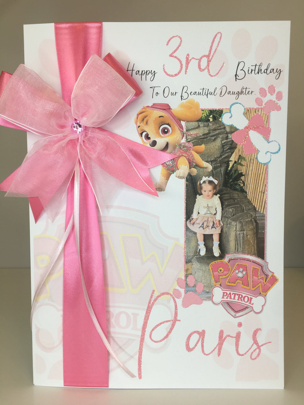 Ribbon & Bow Paw Patrol Photo Card