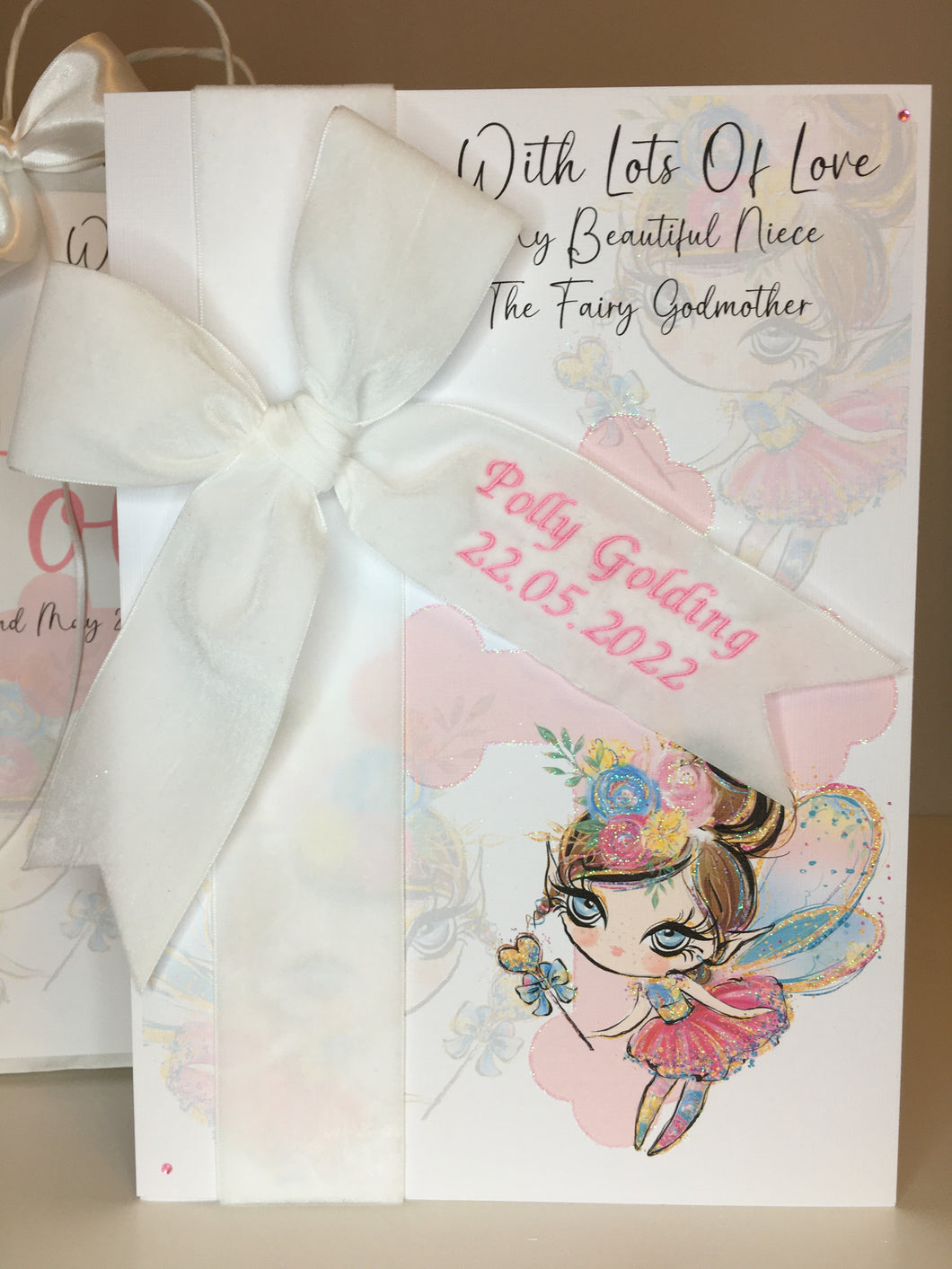 Personalised Velvet Ribbon Fairy Godmother Card