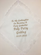 Load image into Gallery viewer, Personalised Lace Handkerchief
