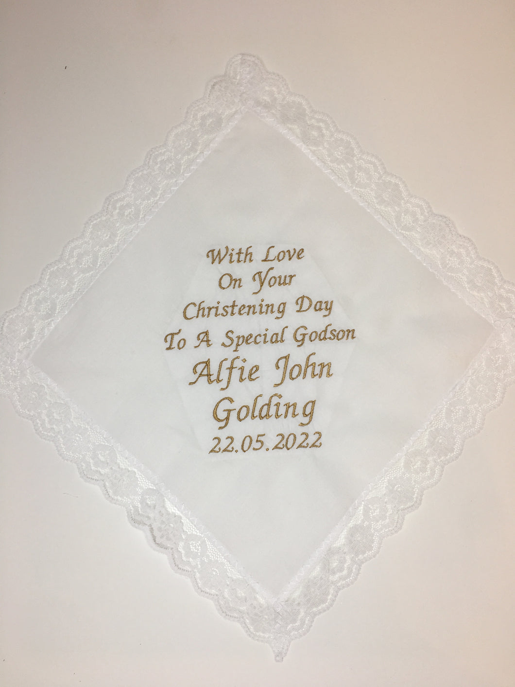 Personalised Lace Handkerchief