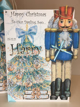 Load image into Gallery viewer, Christmas - Blue Nutcracker Pop Up Card
