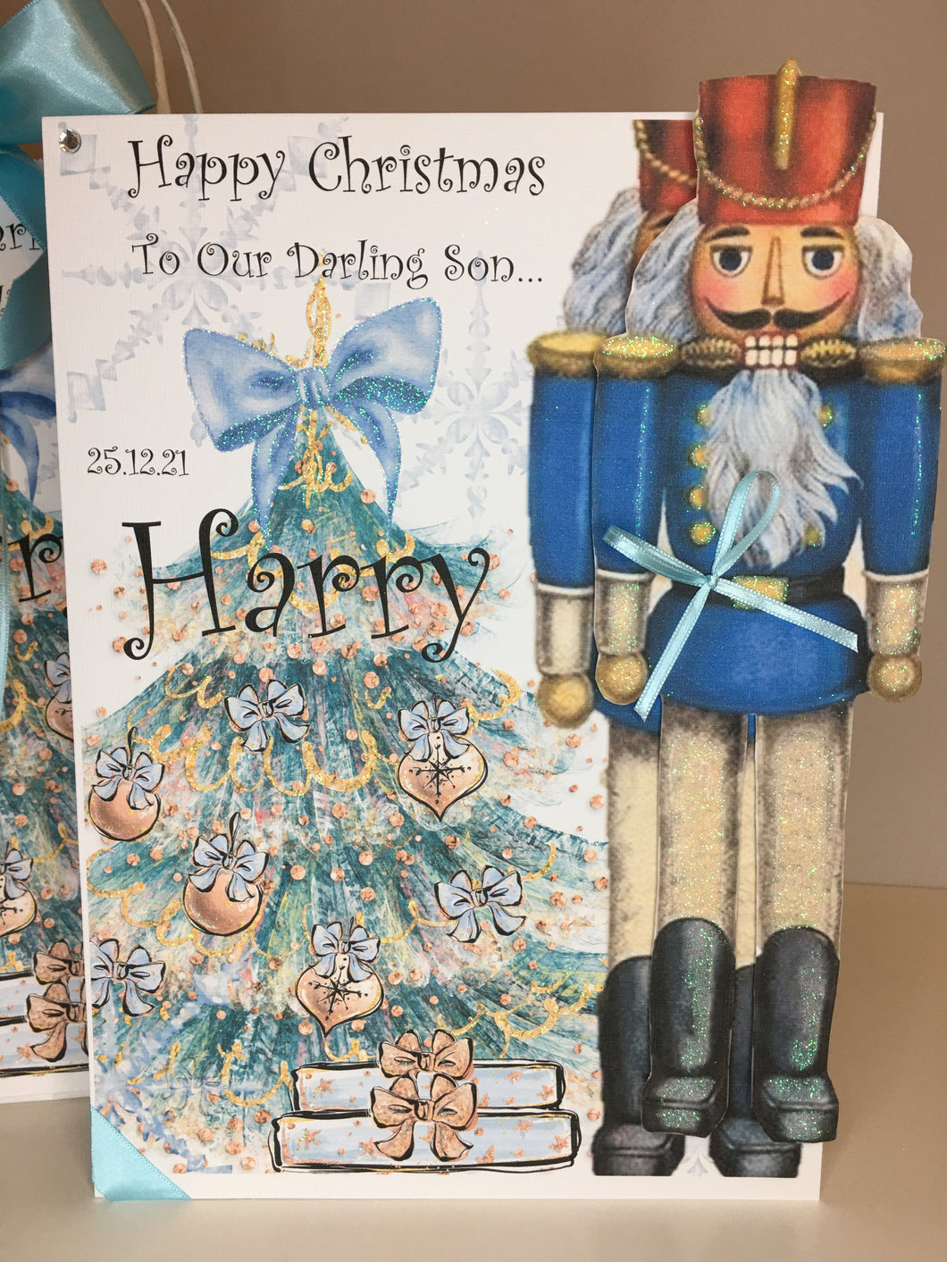 Christmas - Blue Nutcracker Pop Up Card