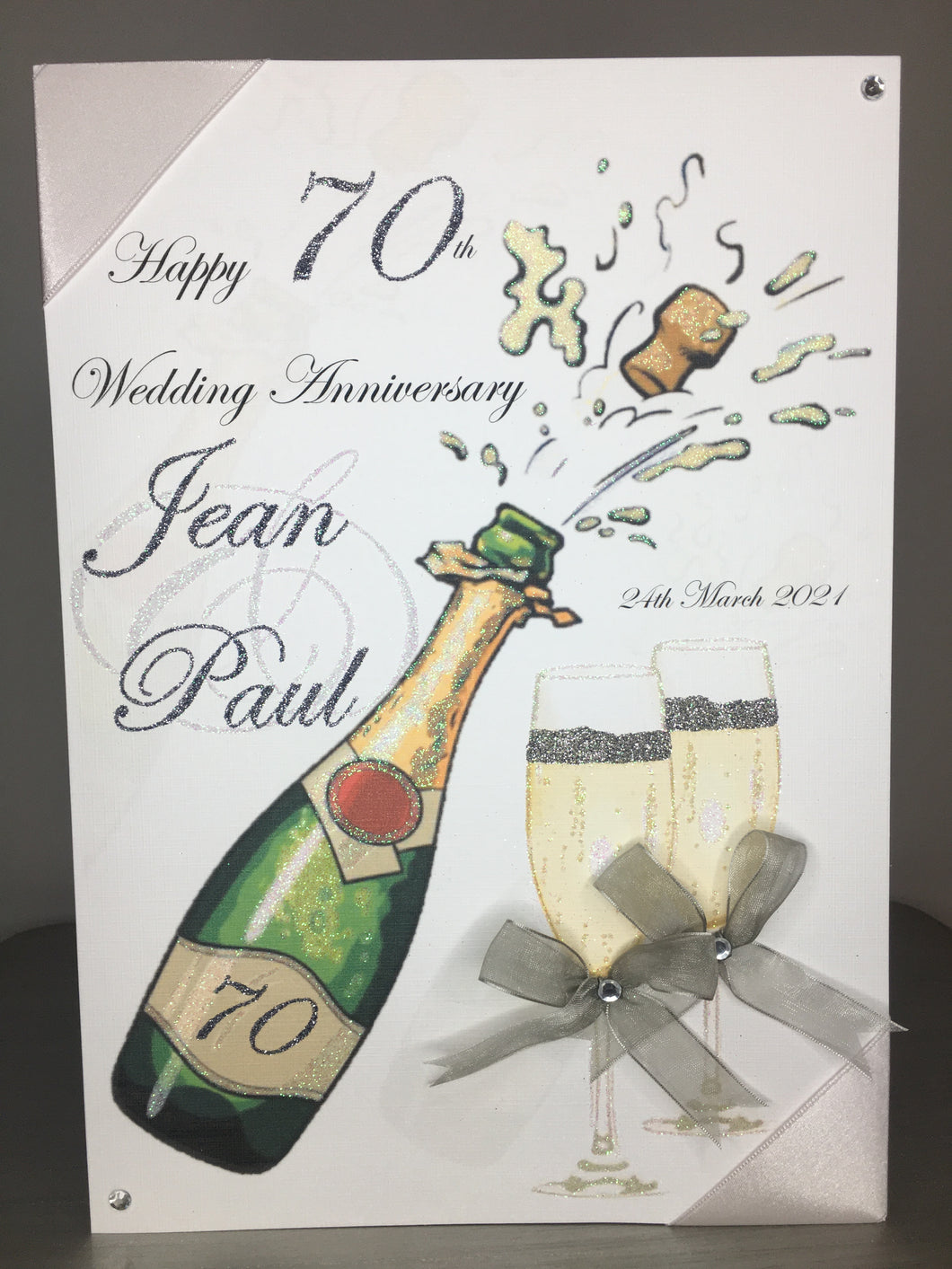 Champagne Anniversary Card