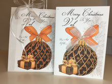 Load image into Gallery viewer, Christmas - Brown &amp; Orange Bauble
