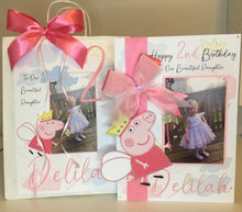 Load image into Gallery viewer, Ribbon &amp; Bow Peppa Pig Fairy Pop Up Luxury Photo Card
