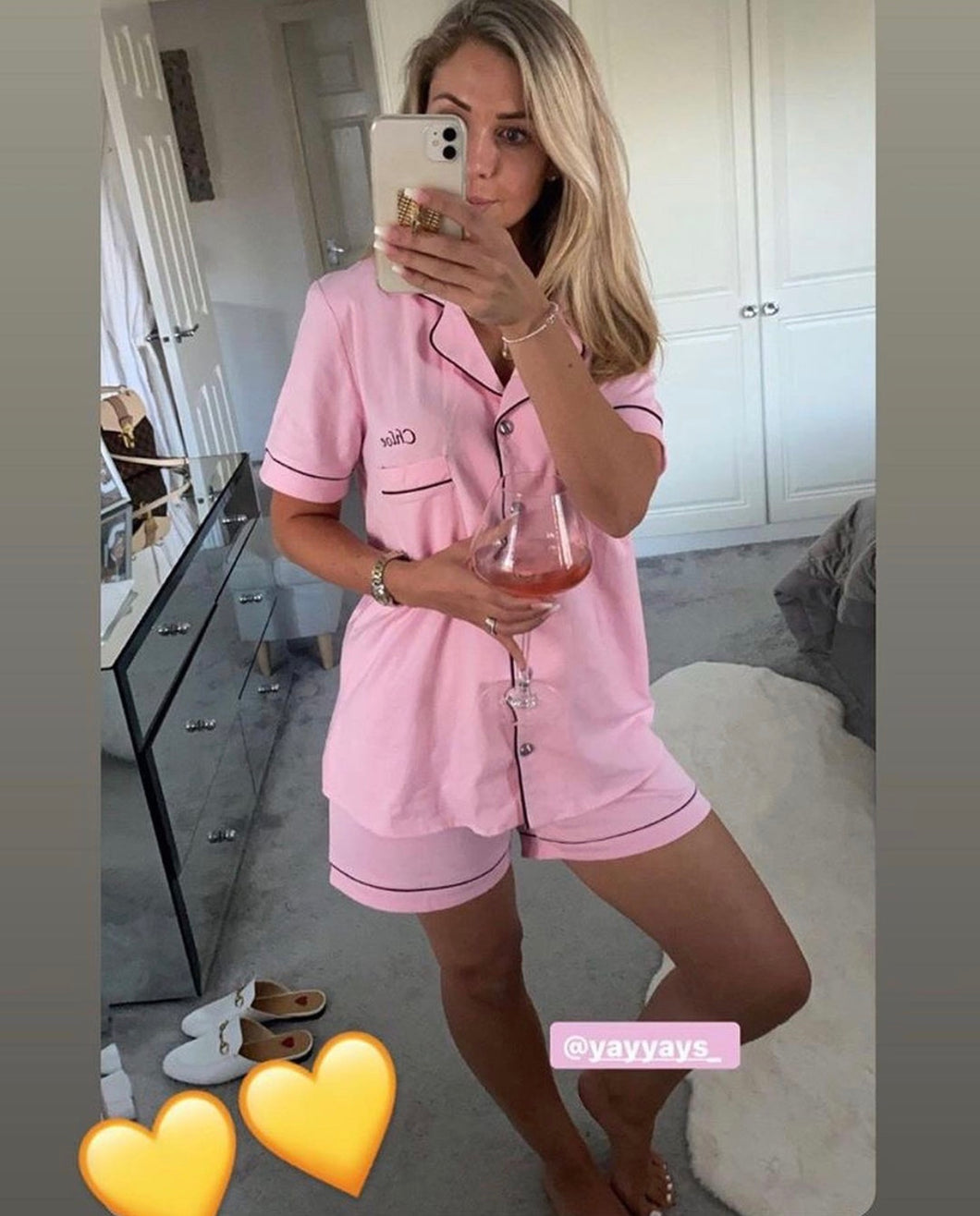 Pink Short Set Ladies & Children’s Pyjamas