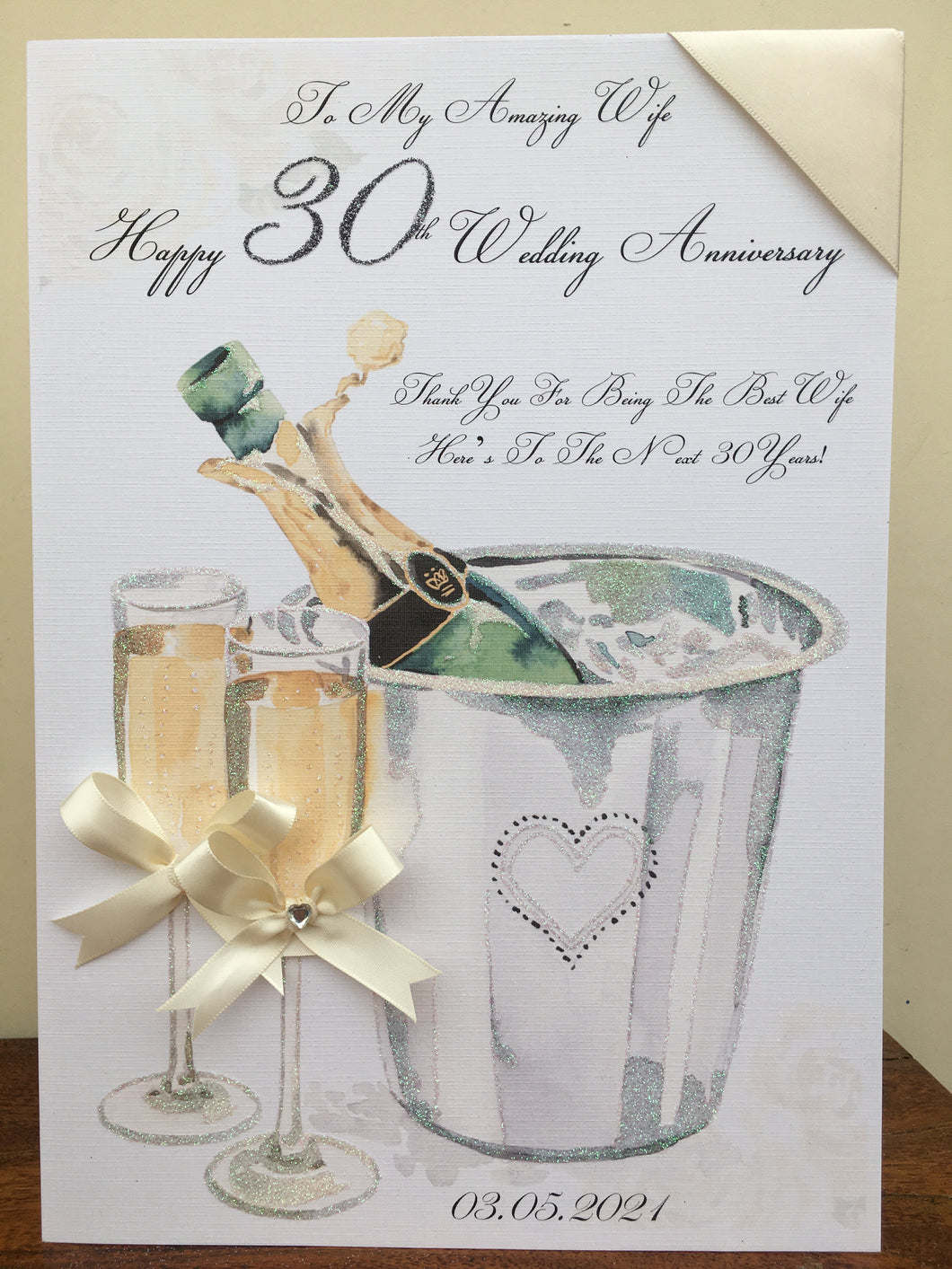 Champagne Bucket Anniversary Card