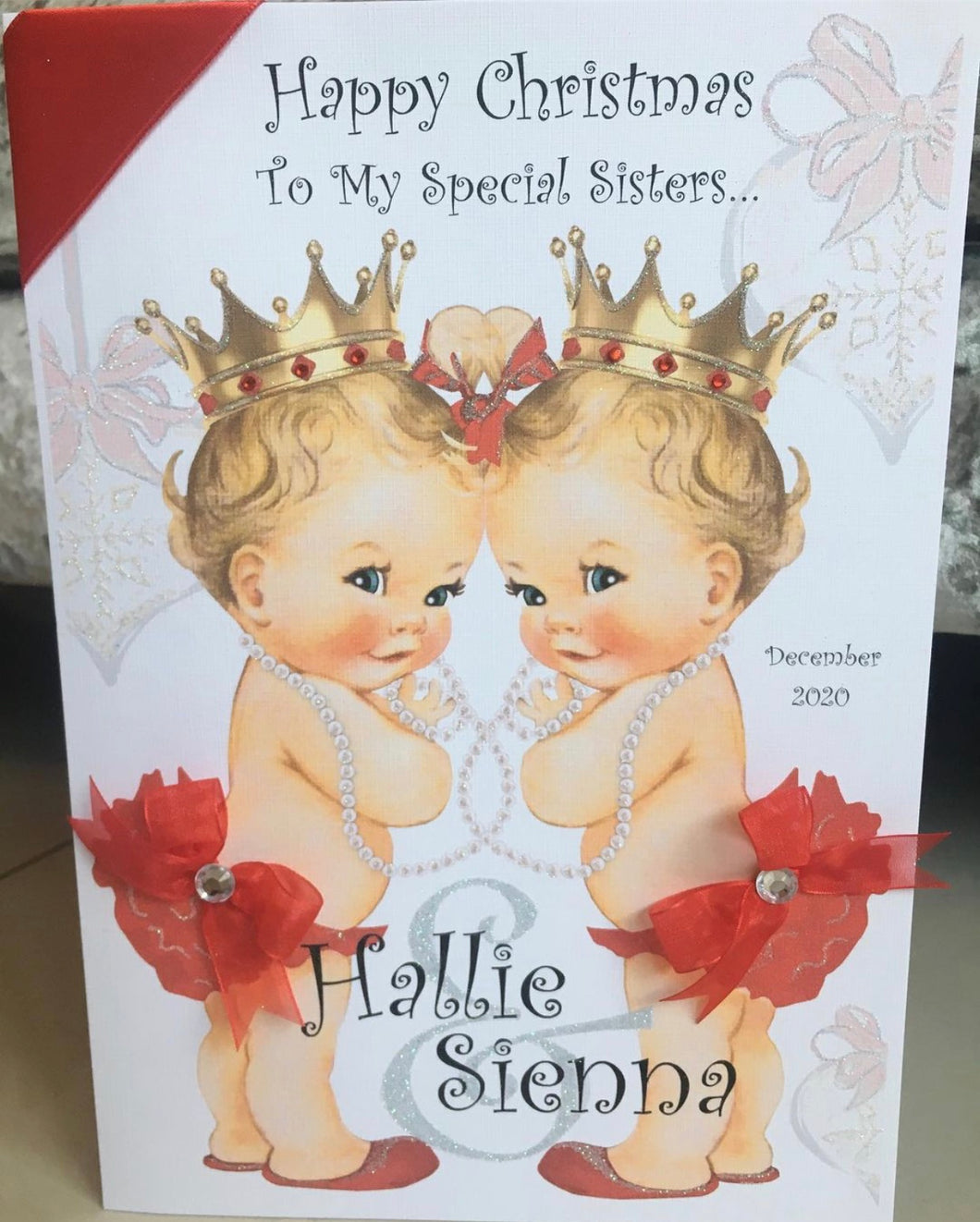 Christmas Twin Princess Card