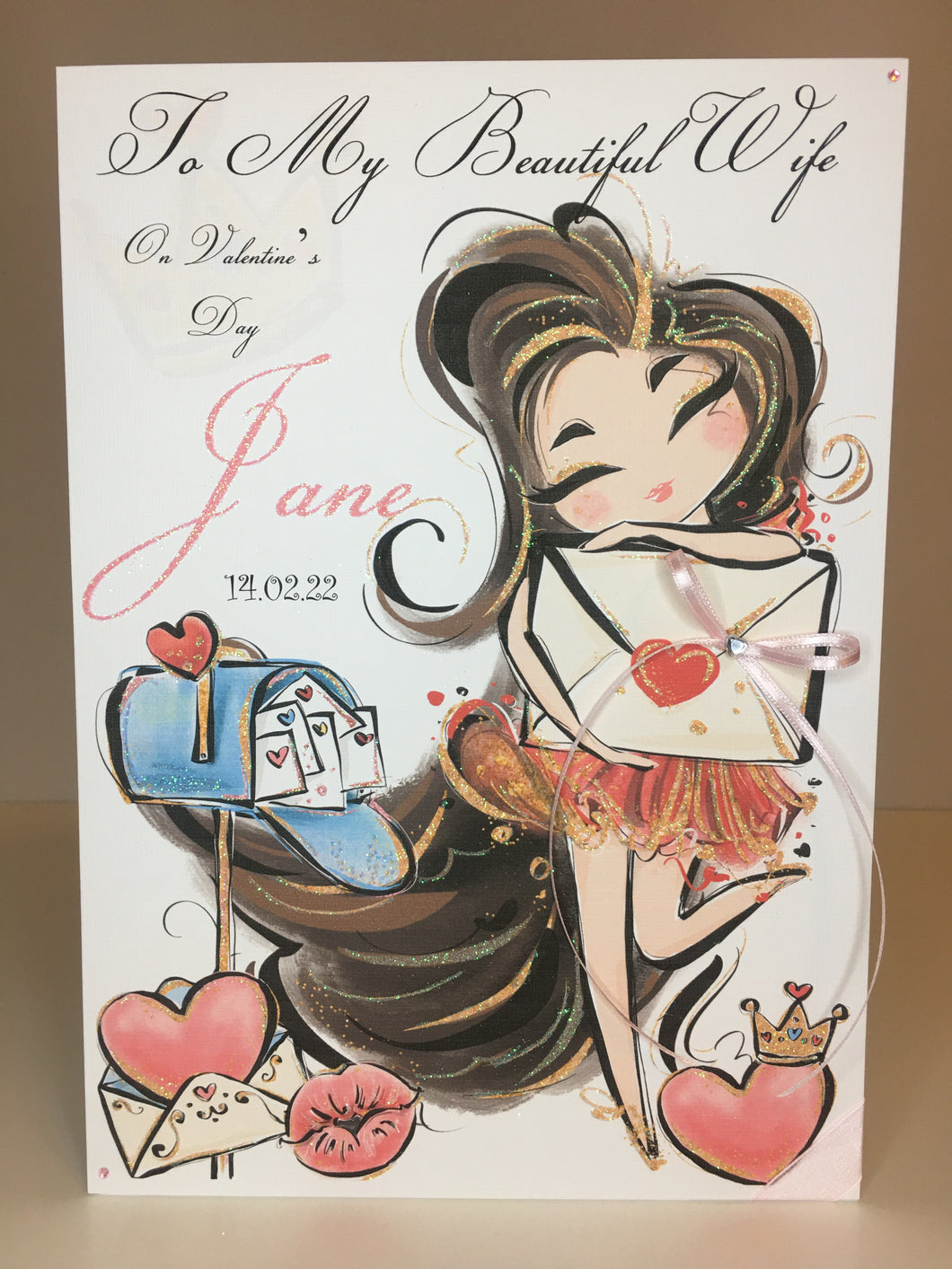 Valentine's Love Letters with Post Box Card