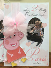 Load image into Gallery viewer, Ribbon &amp; Bow Peppa Pig Pop Up Card
