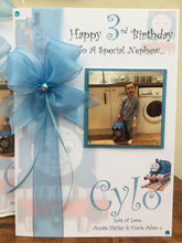 Load image into Gallery viewer, Ribbon &amp; Bow Thomas the Tank Luxury Photo Card
