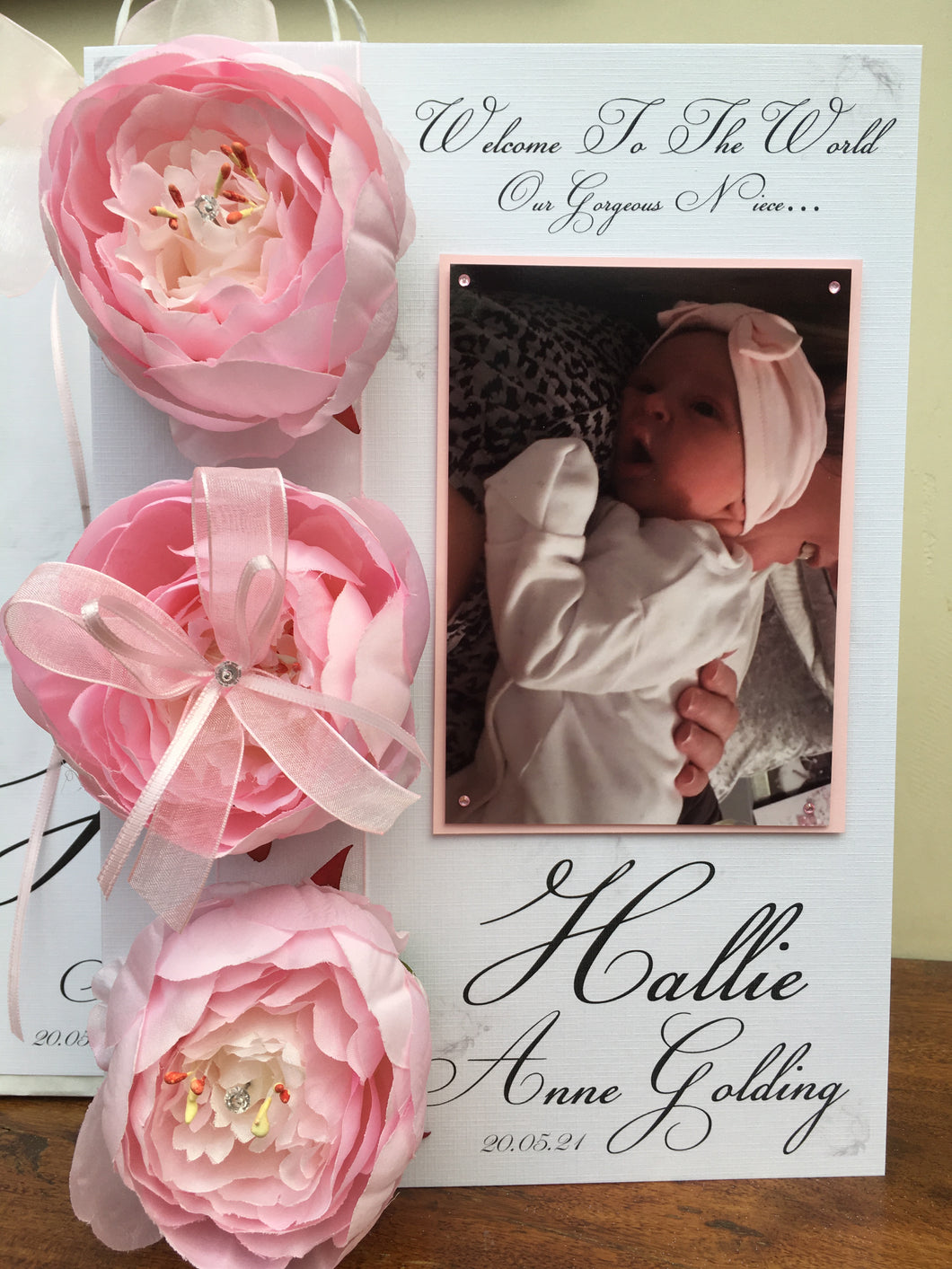 Artificial Peony Luxury Photo Card