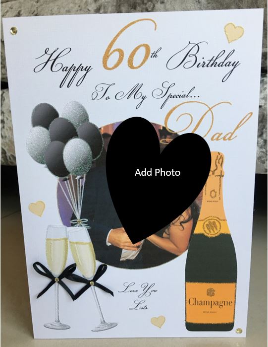 Balloons Champagne & Glasses Photo Card