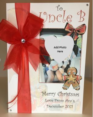 Christmas - Ribbon & Bow Gingerbread Card