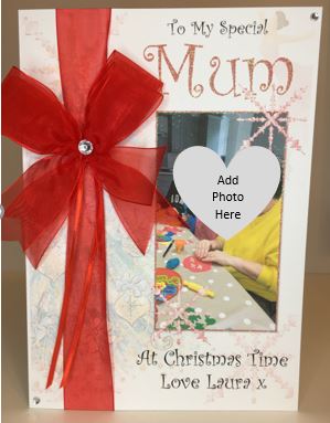 Christmas - Ribbon & Bow Tree & Ballerina Photo Card